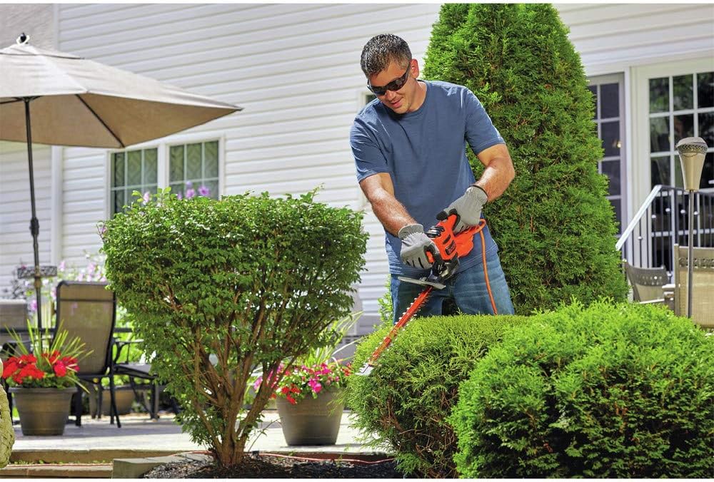 BLACK+DECKER Hedge Trimmer, Dual-Action Blade, 16-Inch (BEHTS125)