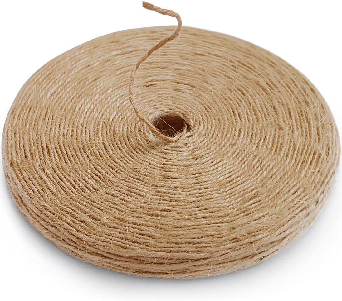 PerkHomy Garden Twine Strong Natural Jute 400 Feet Long Brown Twine for Gardening Tomato Climbing Plant Tie Floristry Crafts Gift Wrapping Packing Decor (Brown 2mm * 400feet)