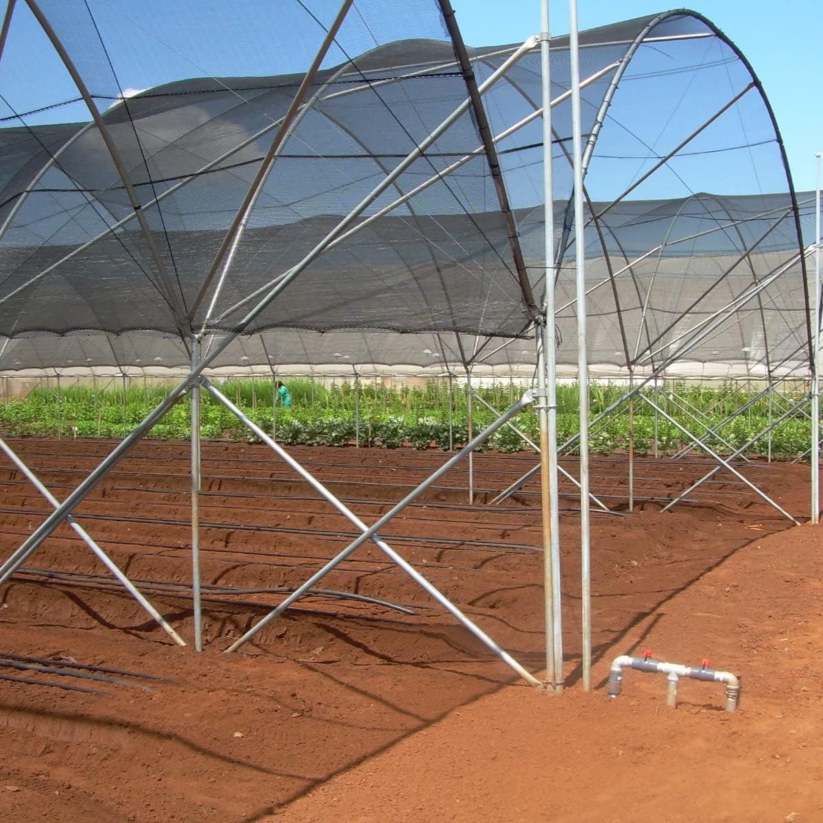 Agfabric 40% Shade Cloth 10X 20ft Sun Shade Fabric Sunblock Shade Cloth Cover with Clips for Plants, Black