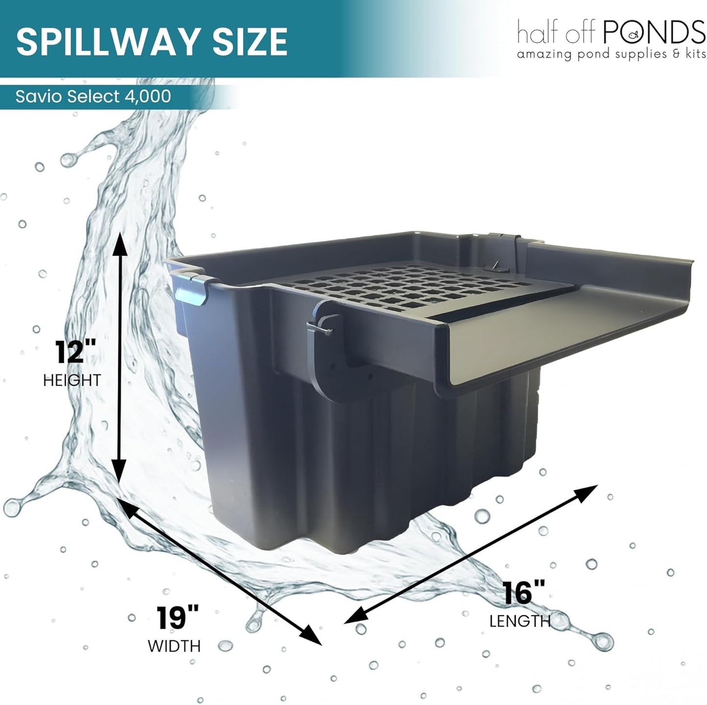HALF OFF PONDS Savio Select 4,000 GPH Submersible Pump Pond Kit with 20' x 25' EPDM Rubber Pond Liner, UV Clarifier for Water Garden & Koi Pond