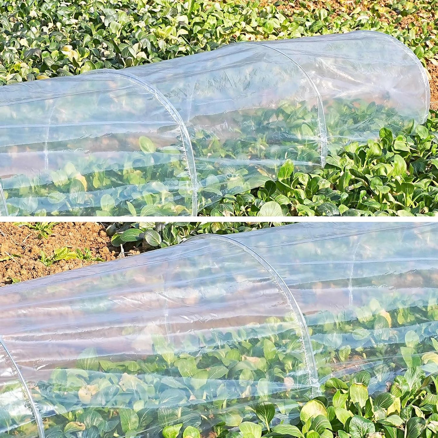 Pack 2 of Mini Greenhouse Tunnel Greenhouses,Green Houses for Outside Greenhouse Cover Garden Hoops Raised Beds,Outdoor Green House Kits to Build for Outside Winter (2)