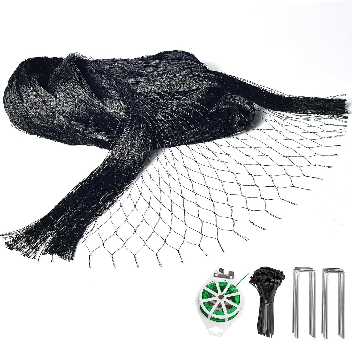 6 x 50 FT Bird Netting for Garden, 1" Square Mesh Size Heavy Duty Nylon Chicken Coop Netting for Blueberry Bushes, Fruit Trees and Vegetable Against Birds, Deer, Squirrels (6X50FT)