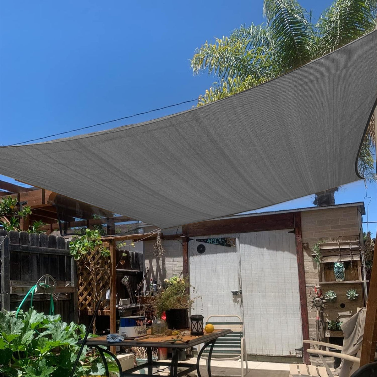 KANAGAWA 9'X14' Dark Gray Custom Size Sun Shade Sail Rectangle UV Block Canopy Cover for Patio Backyard Lawn Garden Outdoor (Customized Available)