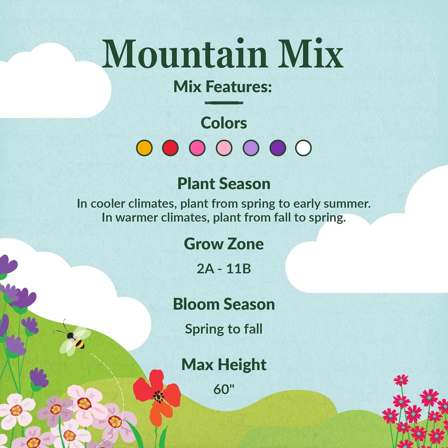 Ferry-Morse Rocky Mountain Mix Bulk Wildflower Seeds, 1lb