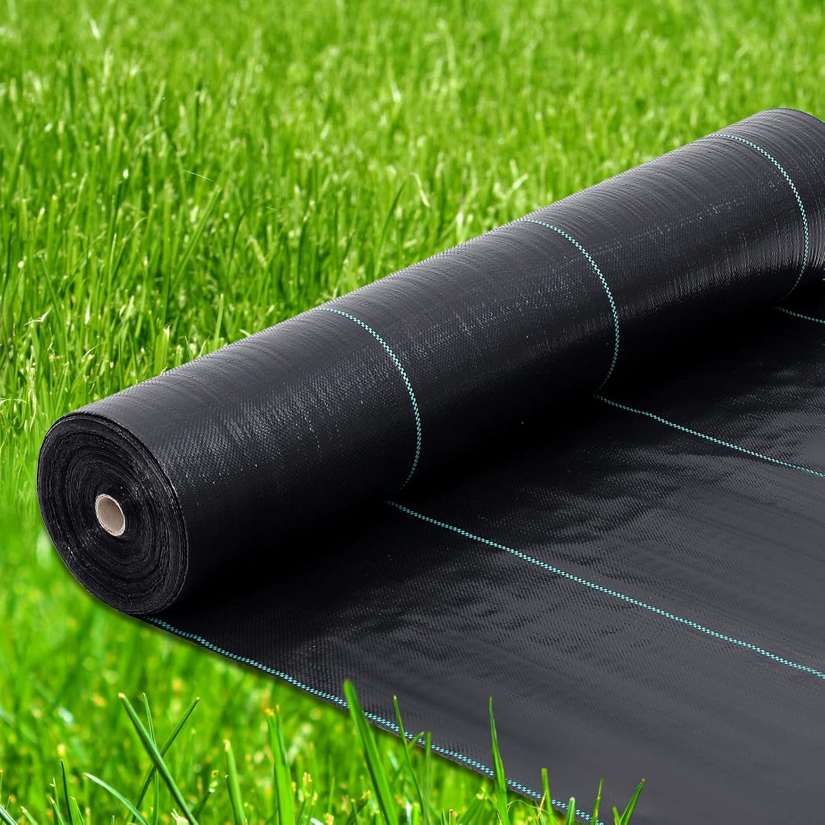 6ft X 300ft Weed Barrier Landscape Fabric Heavy Duty, Premium 2.4 oz Ground Cover Weed Block Gardening Mat, Easy Setup & Superior Weed Control, for Erosion Control, Weed Barrier