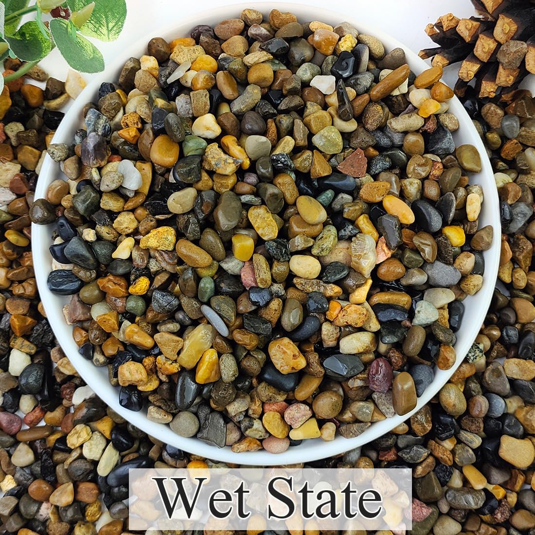 10lbs Natural River Rocks, 1/4" Aquarium Gravel Small Rocks for Plants Pea Gravel for Fish Tank, Decorative Pebbles for Gardening, Flower Pots, Vase Fillers, Indoor Water Fountains, Landscaping