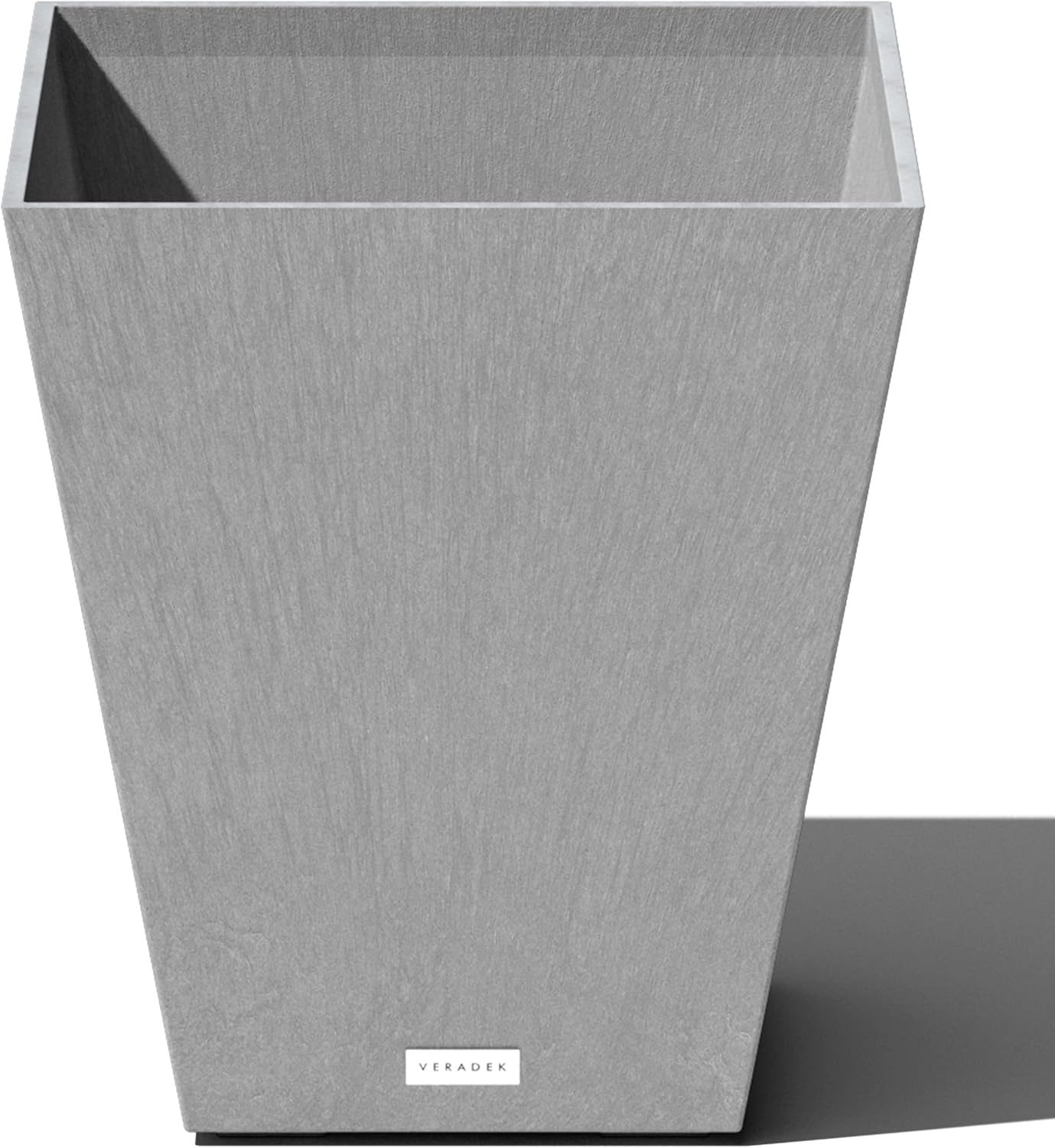 Veradek Pure Series Nobleton Plastic Planter - Large Pots for Indoor or Outdoor Porch/Patio | Durable All-Weather Use with Drainage Holes | Modern Planter Décor for Flowers, Shrubs, Trees