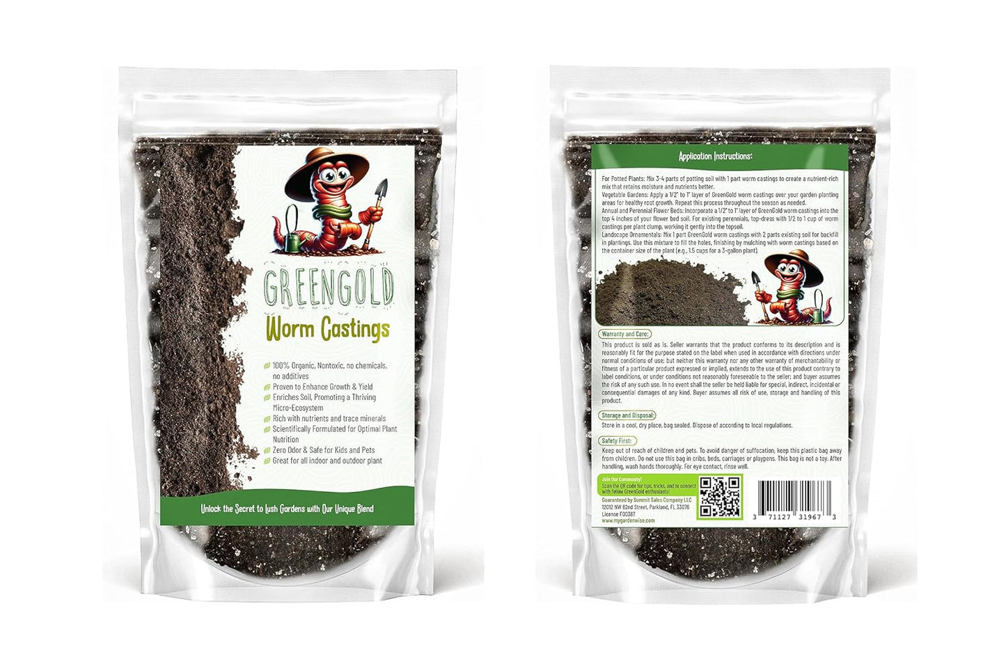 Organic Worm Castings Earthworm Castings Fertilizer for Nutrient-Rich Soil and Healthy Plant Growth (5 QUARTS)