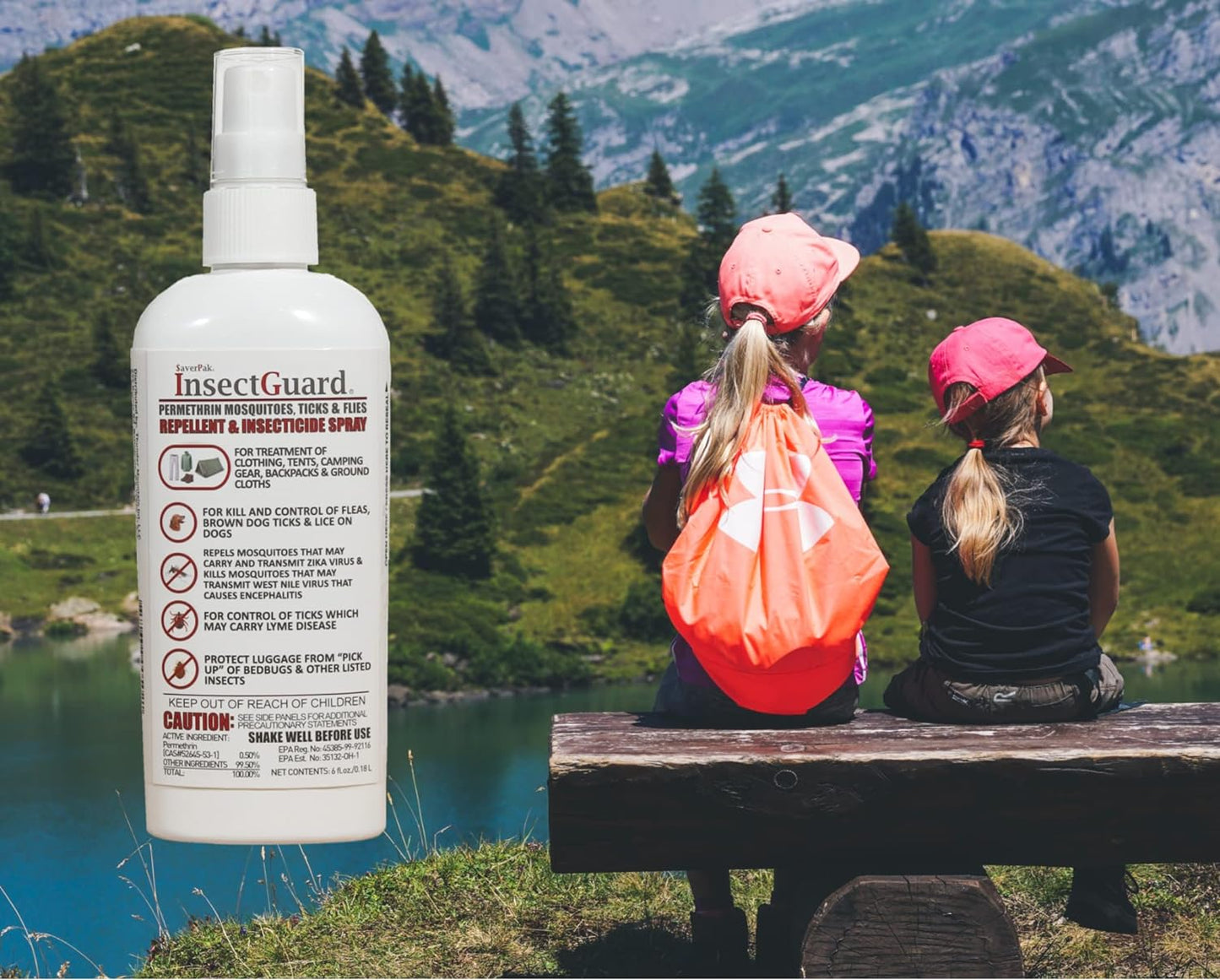 InsectGuard Permethrin Mosquitoes, Ticks and Flies Repellent & Insecticide Spray Quart (32oz) 6 Pack - Case Pack