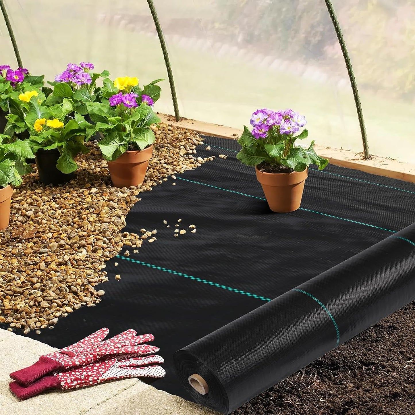 3ftx300ft Heavy Duty Weed Barrier Landscape Fabric – Durable Woven Driveway Garden Cloth for Weed Control, Ground Cover, Landscaping – Long-Lasting Geotextile Fabric – 3.2oz
