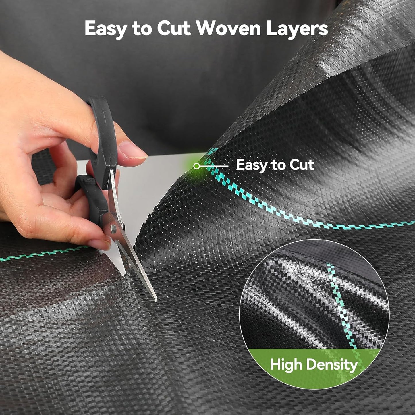 3ftx180ft Weed Barrier Landscape 3.2oz Fabric Heavy Duty, Woven Weed Control Cloth, Woven Geotextile Fabric for Underlayment, Gardening Ground, Commercial Driveway Weed Block Cover Mat