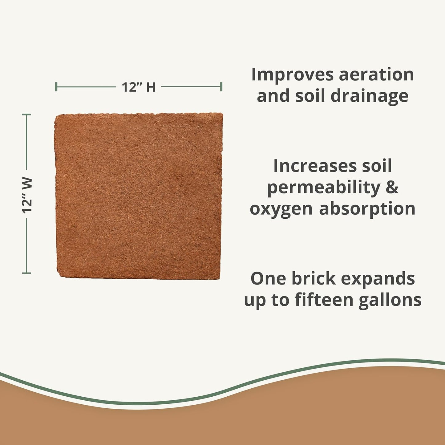 Coco Bliss (40lbs) - Organic Coco Coir for Plants - OMRI-Listed Coco Coir Brick for Garden Soil & Potting Mixes - Coconut Fiber Substrate Mixes with Potting Soil for Indoor Plants & Outdoor Plants