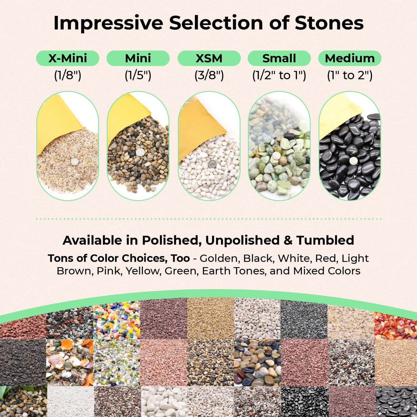 Coarse Sand. Golden Color. 1/8 Inch 5 lbs. for Potting Soil, Succulents, Pots, Plants, Gardening, Indoor, Crafting, Vase Fillers (X-Mini (0.125 Inch), COARSE Sand - Golden, 5)