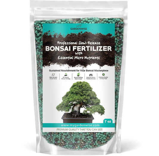Slow-Release Bonsai Fertilizer with Essential Micronutrients - Professional Grade Bonsai Tree Fertilizer Pellets | Perfect Food for Indoor & Outdoor Bonsai Trees (8 OZ)