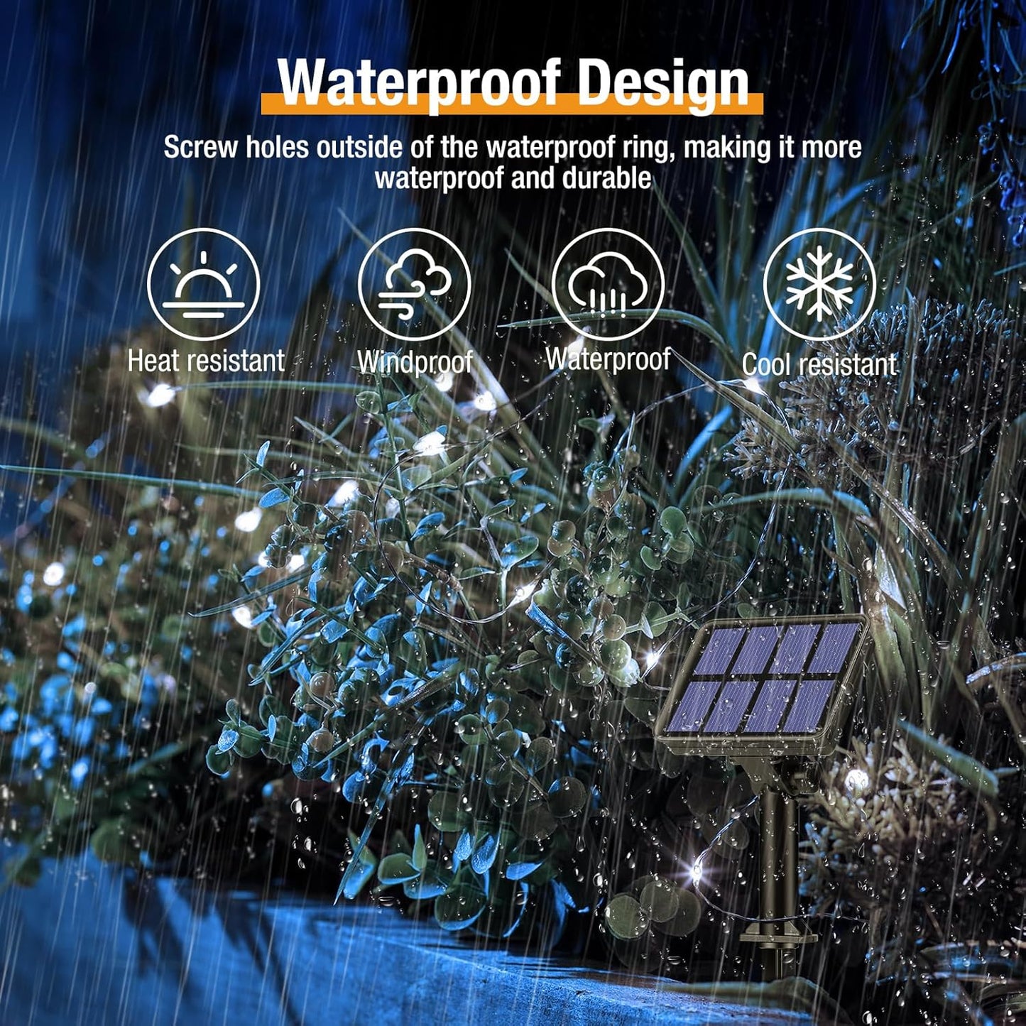 btfarm 2 Pack Solar String Lights Outdoor - 160LED 66FT Solar Fairy Lights Outside Waterproof 8 Modes, Copper Wire Solar Powered Twinkling Lights for Tree Garden Patio Christmas Wedding Party Decor