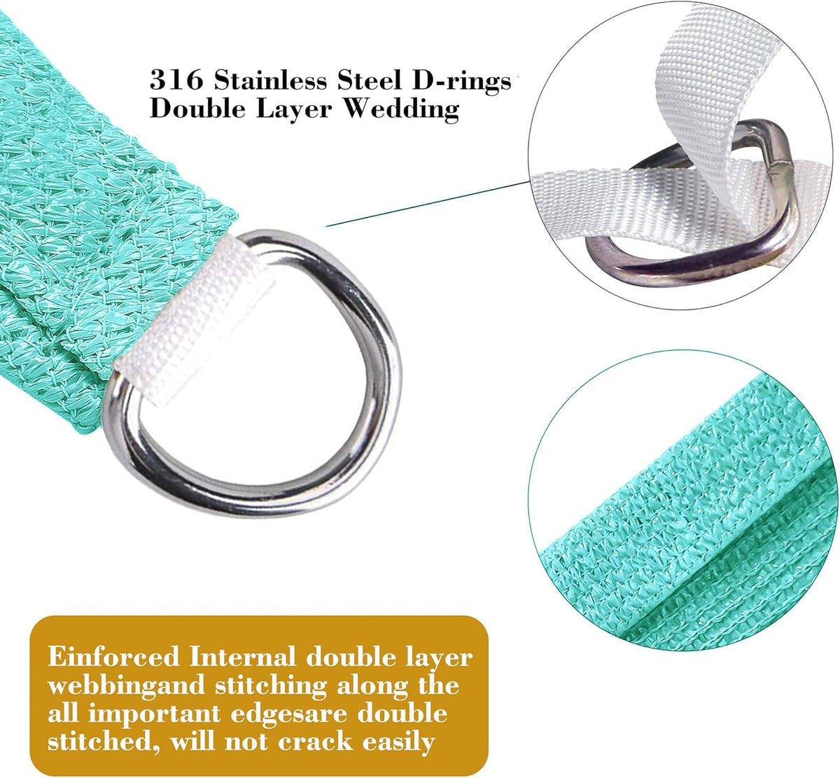 20' x 22' Turquoise Rectangle Sun Shade Sail SSP1212 Canopy Durable Fabric UV Block Awning,We Make Custom Orders