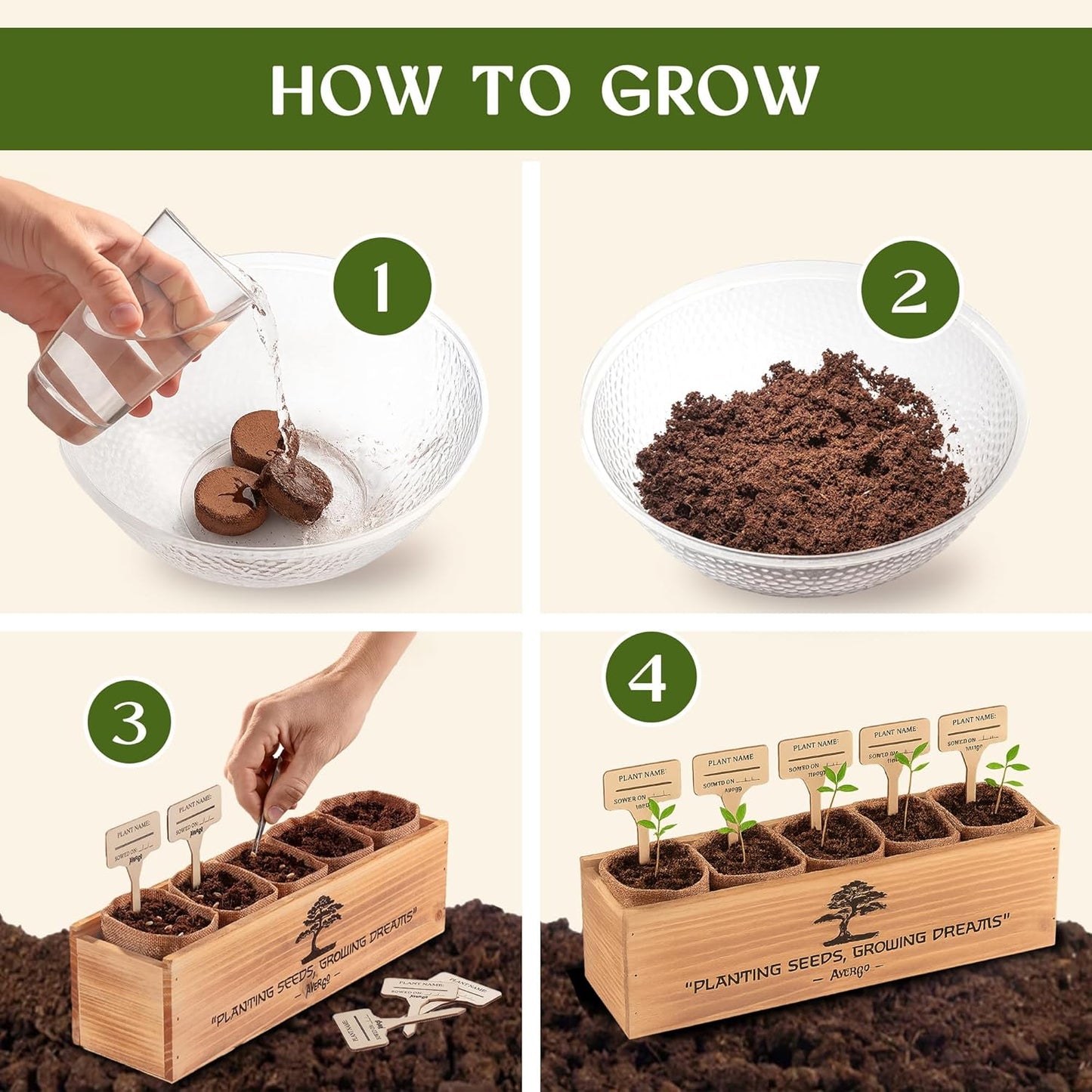 Bonsai Tree Kit for Beginners – 5X Unique Japanese Bonzai Trees | Complete Indoor Starter Kit for Growing Bonsai Plants with Tools & Planters – Gardening Gifts for Women & Men