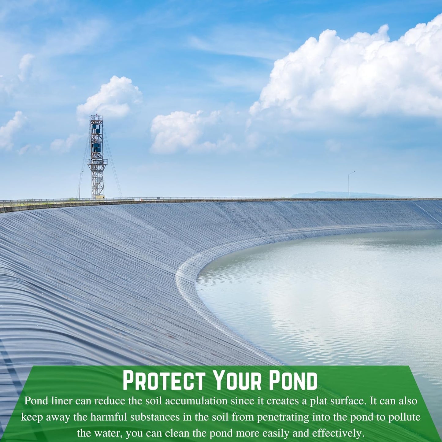 Farm Plastic Supply - 12 Mil String Reinforced Black/White Pond Liner - 12 Mil Fish Pond HDPE Liner, Pond Liners for Outdoor Ponds, Koi Ponds, Garden Fountain, Containment Liner (12' x 20')