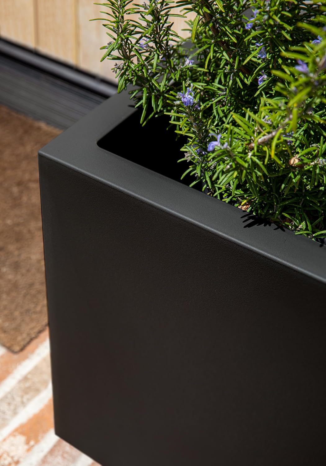 Veradek Block Series Cube Plastic Planter - Large Square Planter for Indoor or Outdoor Patio/Garden | Durable All-Weather Use with Drainage Holes | Modern Décor for Tall Plants, Trees, Flowers