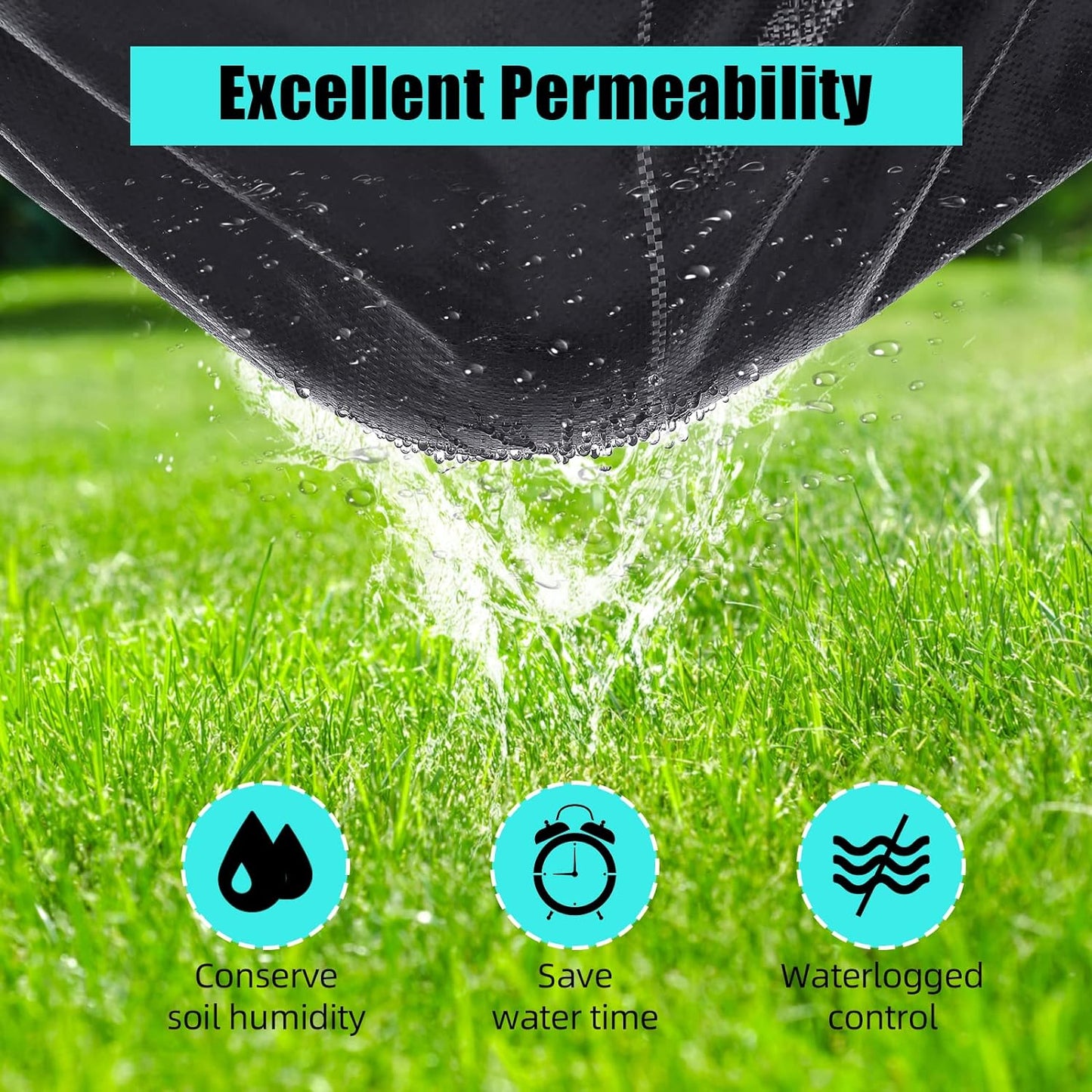 6.5ft x 300ft Weed Barrier Landscape Fabric Heavy Duty, Premium 3 Oz Ground Cover Weed Block Gardening Mat, Easy Setup & Superior Weed Control, for Erosion Control, Weed Barrier