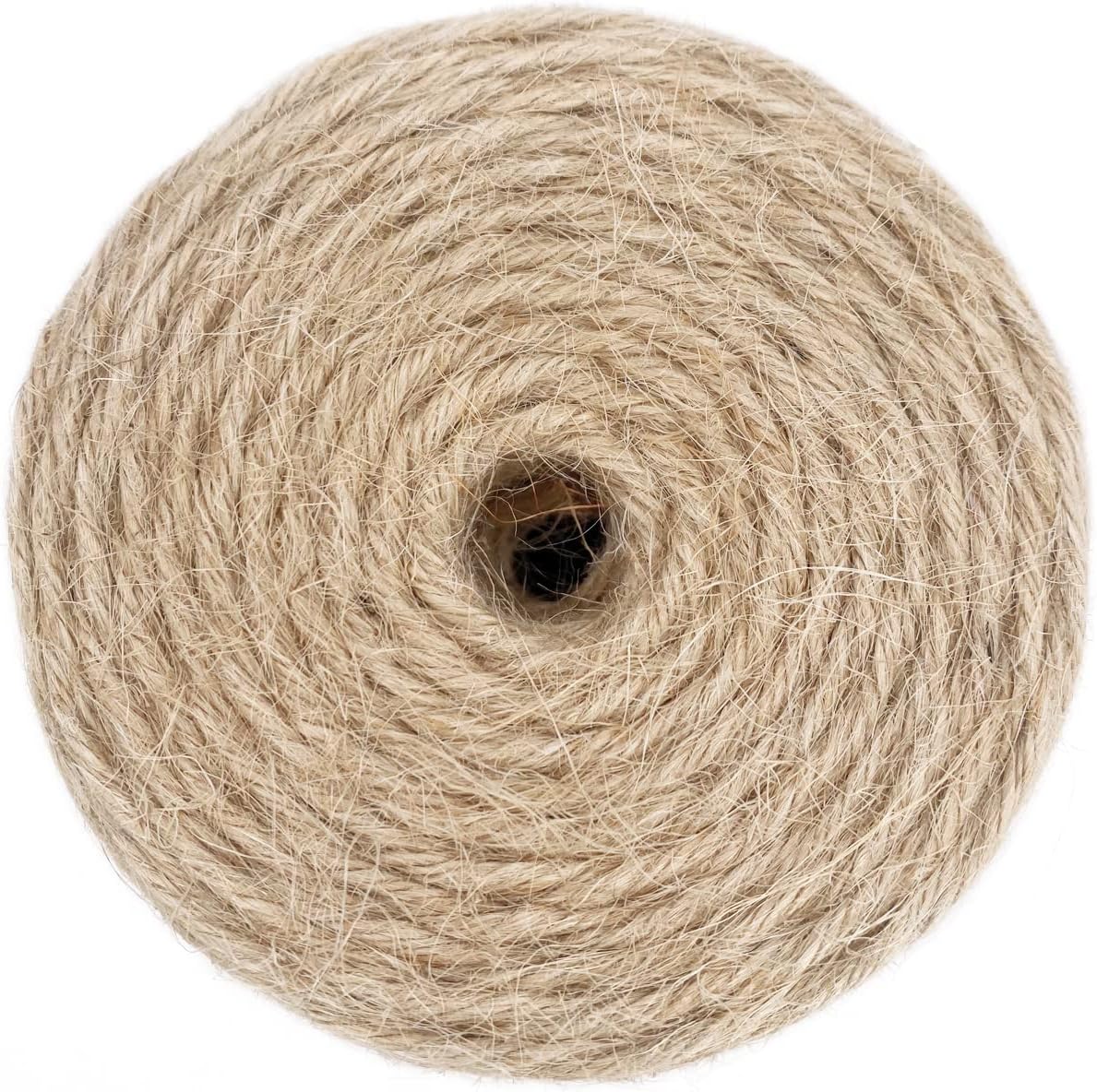 500FT Jute Twine Rope 3mm Natural Thick Garden Twine String Heavy Duty for Gardening Bundling Crafts Arts Gift Wrapping Packing Material Wedding Christmas Decoration Bulk