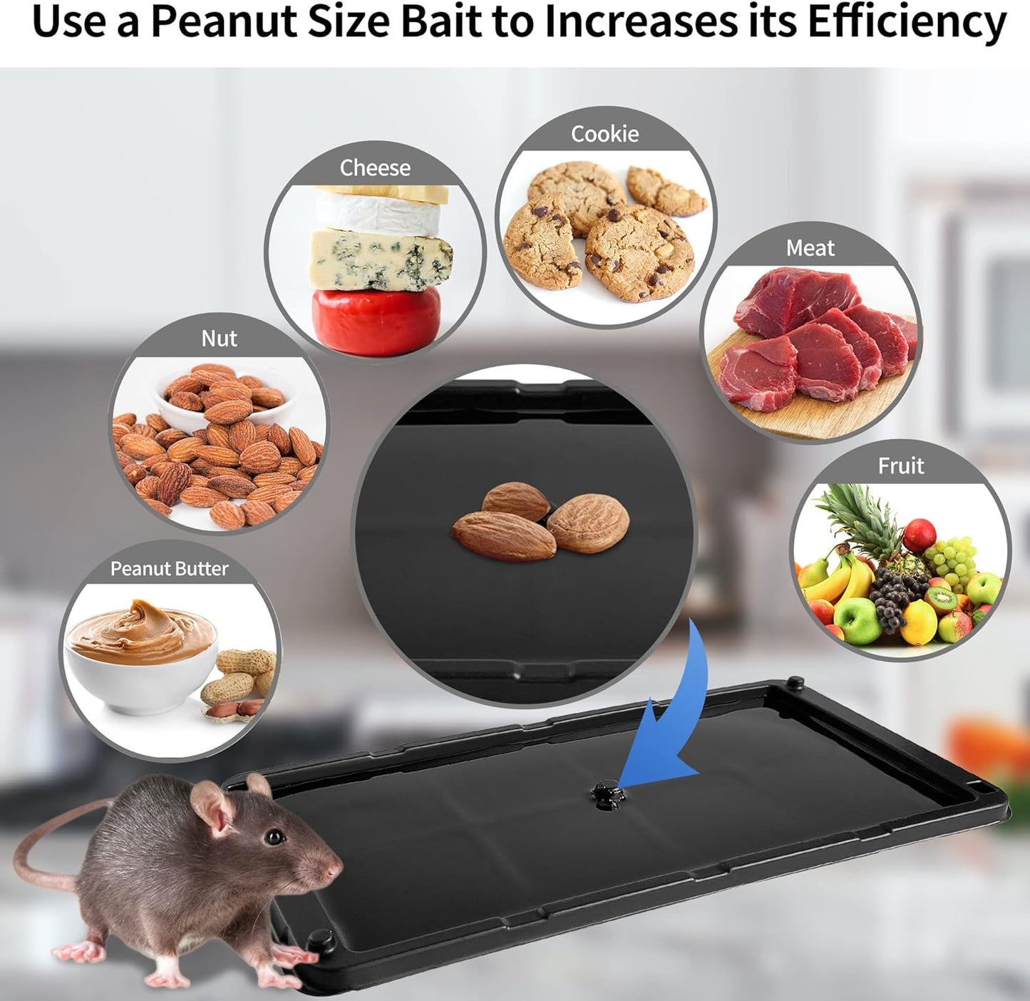 LULUCATCH Super Glue Traps 48 Pack for Mice & Snakes, Larger, Heavier Sticky Traps with Non-Toxic Glue. Sticky Mouse Traps Indoor, Easy to Set, Pet Safe Pest Control