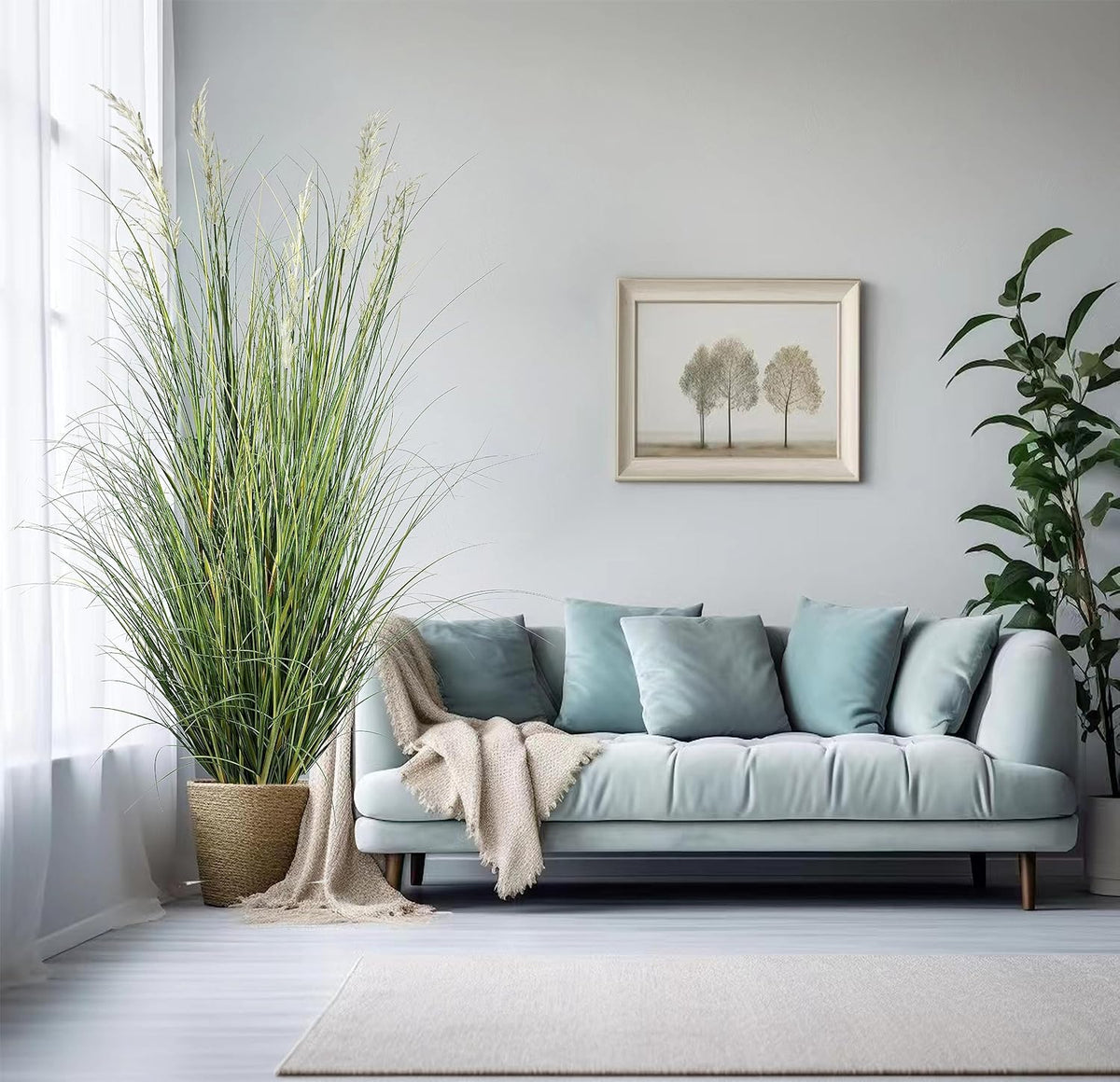Artificial Plant 71in（6ft,2pack） Tall Artificial Grass Plant,Faux Plants Indoor Home Decorative Artificial Plants & Flowers in Pot Fake Plant, House Plant Indoor