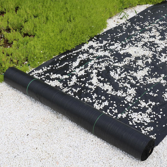 LIUJIAYI 2.4oz-3FTx800FT Weed Barrier Landscape Fabric - Durable Weed Block Gardening Ground Cover Mat, Woven Geotextile Fabric for Underlayment, Commercial Driveway Stabilization, Weed Control Cloth