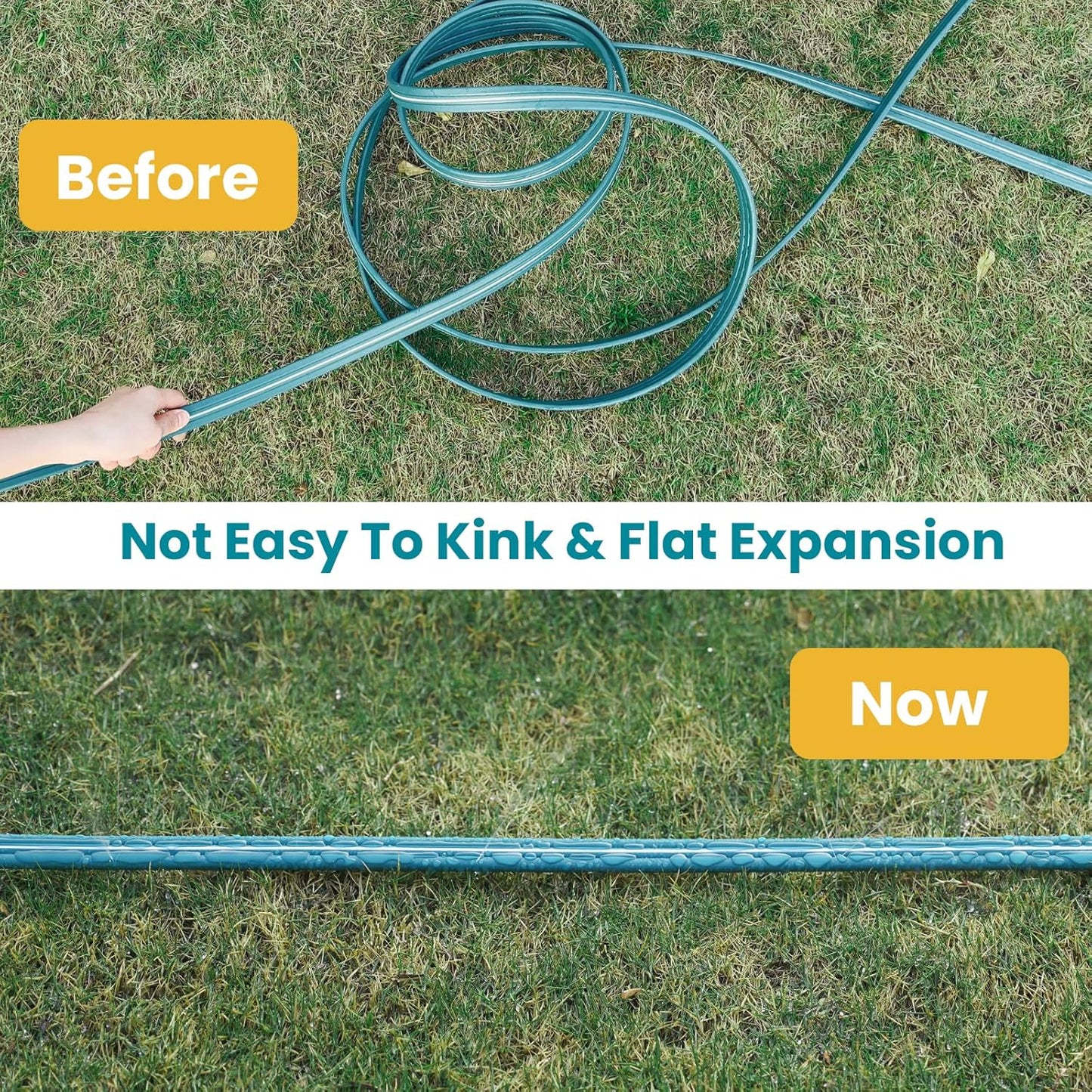 LINEX Sprinkler Soaker Hose 15 ft for Garden Lawn Watering Hose with Stakes