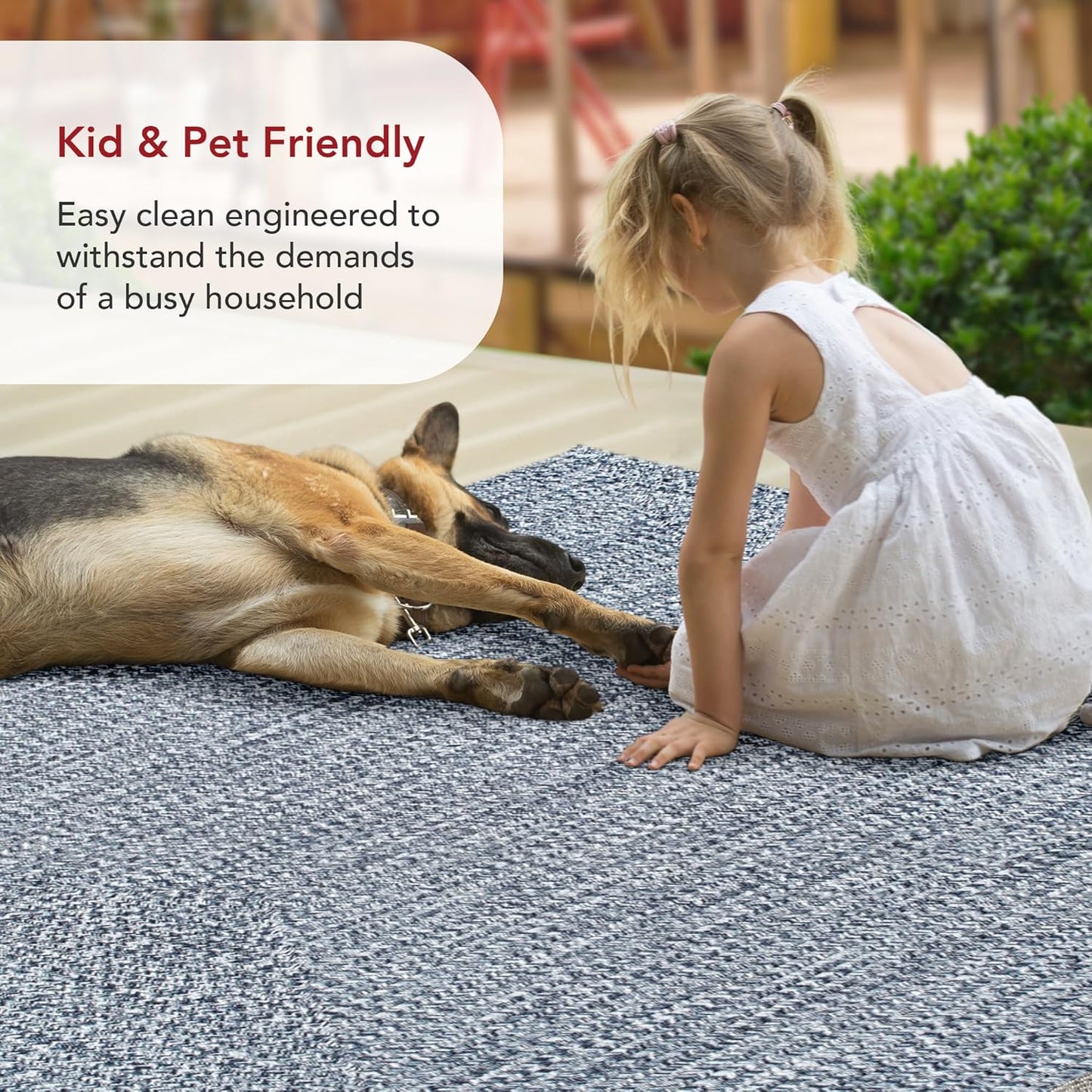 nuLOOM 4' Round Solid Hand Braided Indoor/Outdoor Area Rug, Pet-Friendly, High Traffic, Weather Resistant, for Patio, Balcony, Bedroom, Living, Dining Room, Wynn Navy