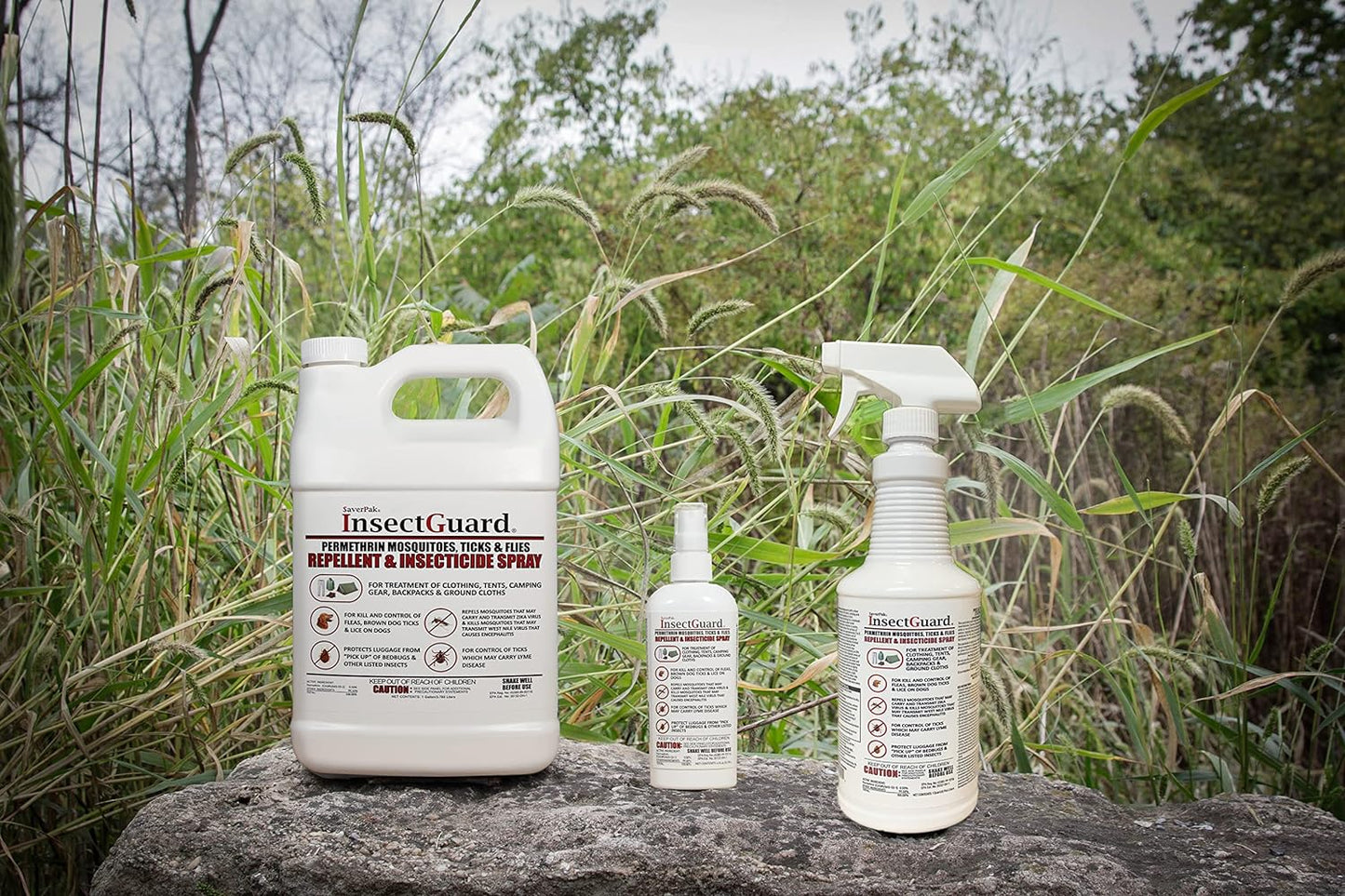 InsectGuard Permethrin Mosquitoes, Ticks and Flies Repellent & Insecticide Spray (6oz) 4 Pack