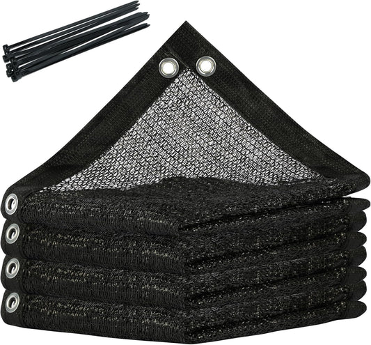 ShadeMart 50% Shade Cloth for Patio, Black 20FT x 30FT Shade Cover with Upgrade Grommets and Zip Ties, Mesh Sunblock for Plant, Vegetables, Chicken, Dog, Greenhouse, Pergola (We Make Custom Size)