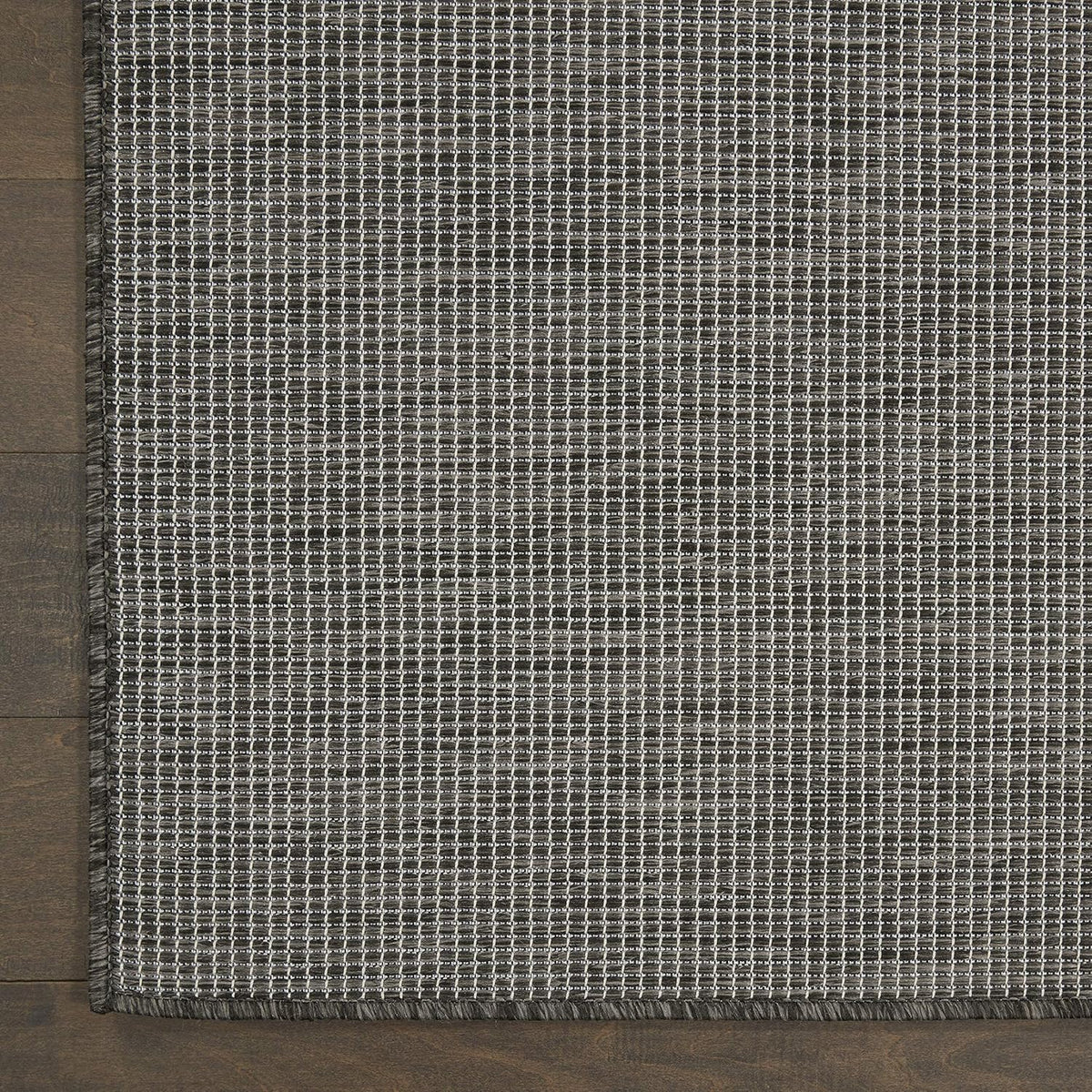 Nourison Positano Indoor-Outdoor Charcoal 4' x 6' Area Rug, Easy Cleaning, Non Shedding, Bed Room, Living Room, Dining Room, Backyard, Deck, Patio (4x6)